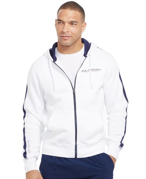 Polo Ralph Lauren Polo Sport Fleece Hoodie in White for Men - Lyst