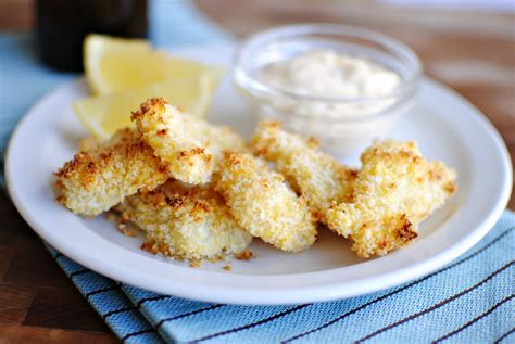 Crispy Baked Fish Nuggets with homemade Tartar Sauce - Simply Scratch