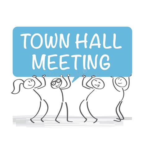 Town Hall Meeting Vector Illustration Stock Vector - Illustration of ...