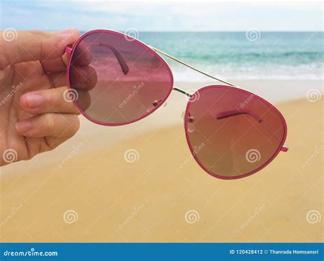 Sunglasses on the beach stock photo. Image of nature - 120428412