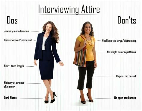 Interview Do's and Don'ts | Job interview outfits for women, Interview outfits women, Job ...