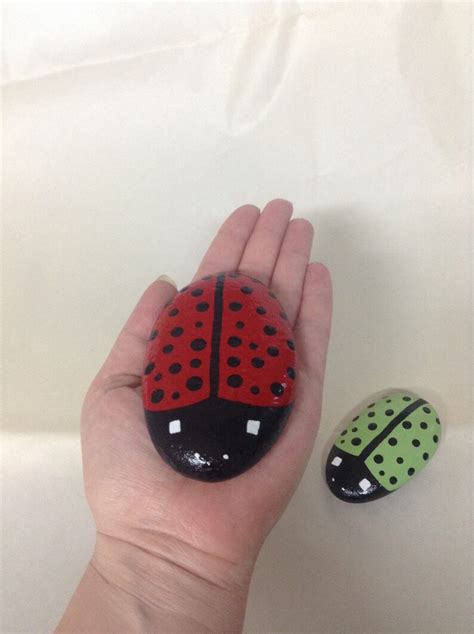 Hand painted ladybug garden rocks. Garden decor. Ladybug | Etsy