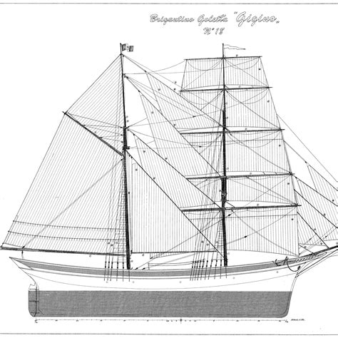 Brigantine Schooner Gigino Plans Show Efforts to Compete with Steam – The Model Shipwright