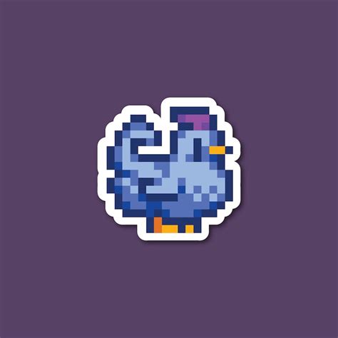 Stardew Valley Blue Chicken Sticker | Etsy