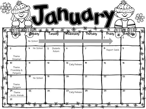 Getting Ready for January - Themes and Freebies - Teacher by the Beach