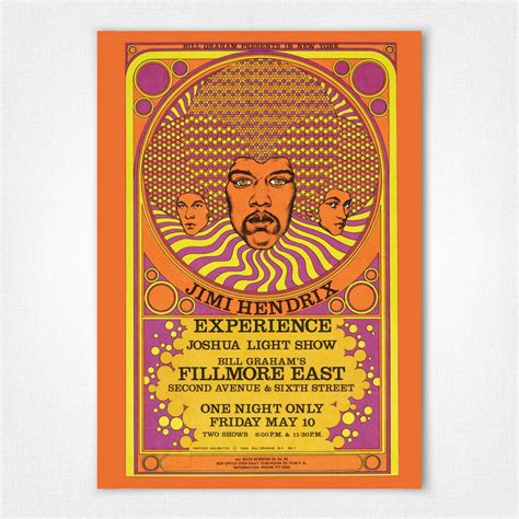 Jimi Hendrix Experience - Fillmore East, New York City - 1968 — Heritage Posters