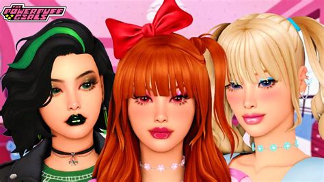 THE POWERPUFF GIRLS AS MODERN DAY BADDIES - SIMS 4 CAS CHALLENGE! 💚💙 ️ - YouTube