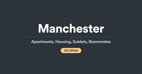 Manchester Apartments and Housing (NO SPAM)