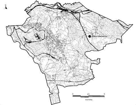 Analyzed viewpoint on the background of the boundaries of Jaworzno (on ...