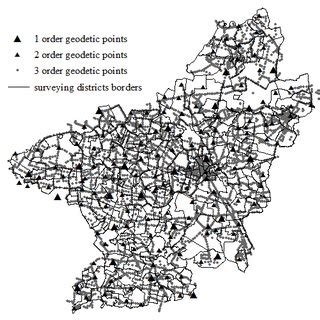 Geodetic control points density according to land cover class (Source:... | Download Table