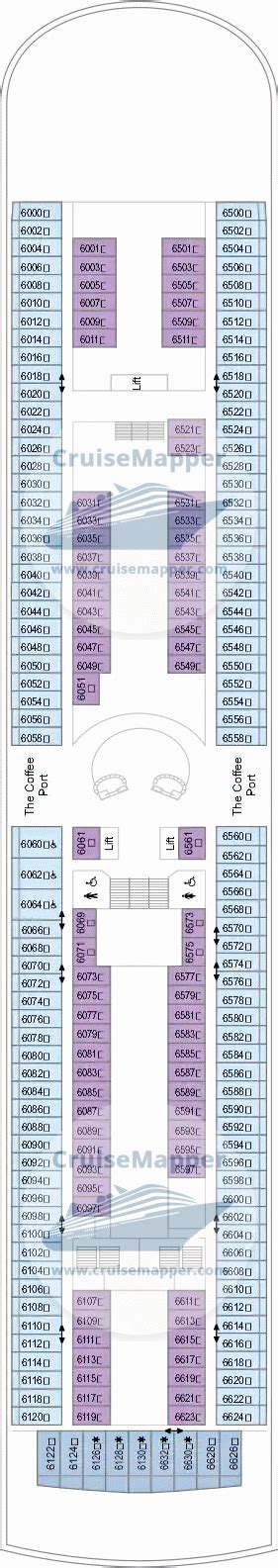 Marella Discovery 2 deck 6 plan | CruiseMapper