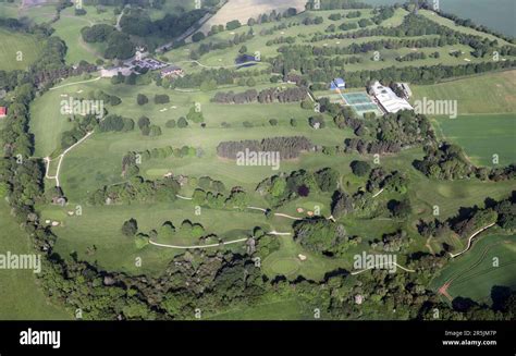 aerial view of Ripon City Golf Club & Ripon Tennis Centre, North Yorkshire Stock Photo - Alamy