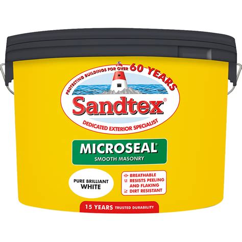 Sandtex Ultra Smooth Masonry Paint 10L Pure Brilliant White | Toolstation