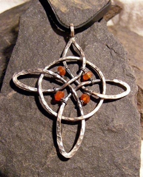 Carnelian Witches Knot Pendant by MoonLitCreations on Etsy