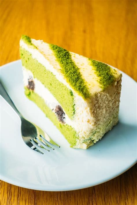 Matcha green tea cake stock image. Image of green, cream - 114257275