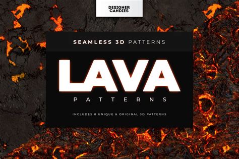 Lava Patterns - Seamless 3D Tiles - DesignerCandies