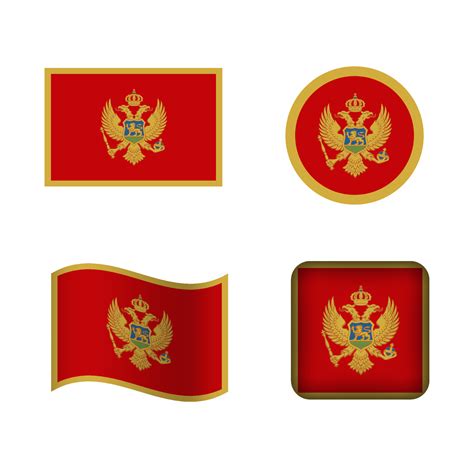 Vector Montenegro National Flag Icons Set 34324448 Vector Art at Vecteezy