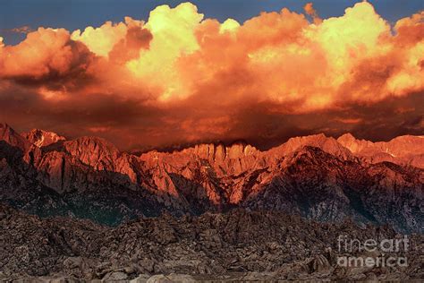 Sunrise Storm Alabama Hills California Photograph by Dave Welling ...