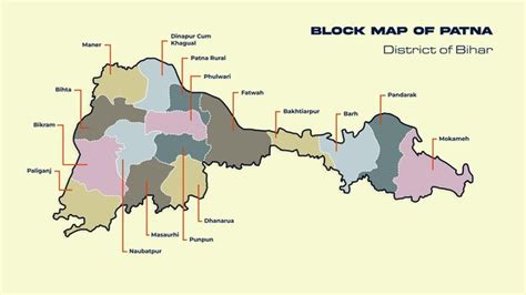 Premium Vector | Block map of patna district of bihar