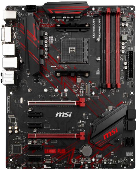 MSI B450 GAMING PLUS Motherboard ATX, AM4, DDR4, LAN, USB 3.1 Gen2, M.2, HDMI, DVI-D, AMD RYZEN ...