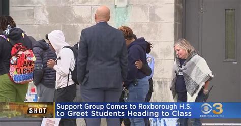 Group of mothers gather outside Roxborough High School to show support ...