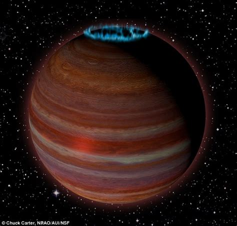 Massive rogue planet crowned with a glowing aurora and a magnetic field ...