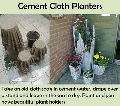How To Make DIY Cement Cloth Draped Planters | DIY Tag