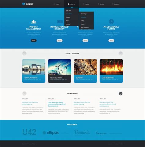 Civil Engineering Website Template #42111