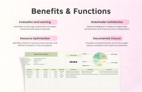 Project Closure Report Template in Excel, Google Sheets - Download ...