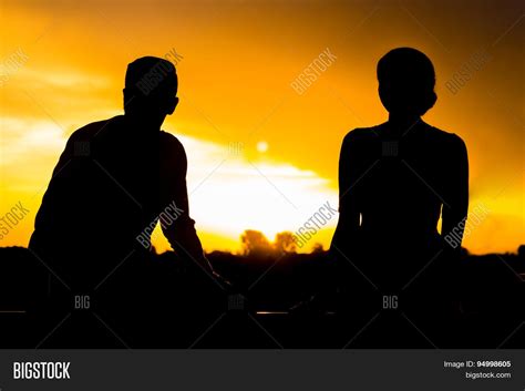 Two Silhouettes Sunset Image & Photo (Free Trial) | Bigstock