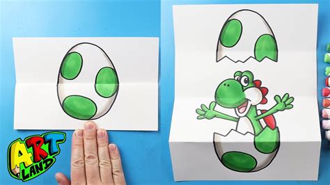 How to Draw a Yoshi Egg Surprise Fold l Super Mario Bros Movie - YouTube