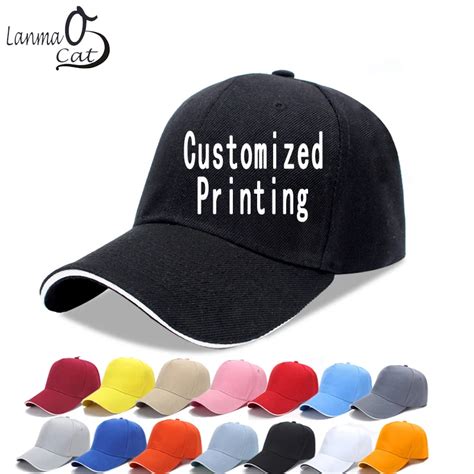 Adjustable Men Women Baseball Printed Hat Custom Logo Trucker Caps ...