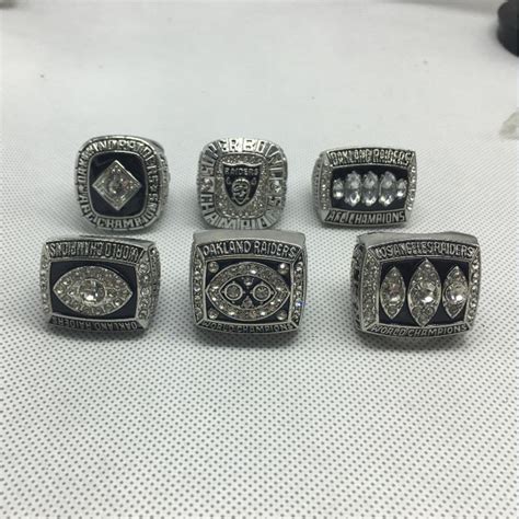 6 Piece Oakland Raiders Super Bowl Sports Team World Championship ...