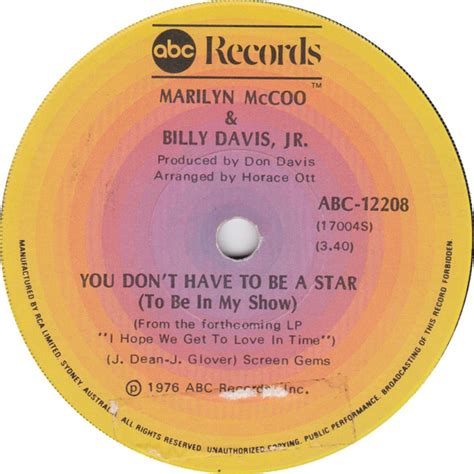 Billy Davis Jr. & Marilyn McCoo – You Don't Have To Be A Star (1976 ...