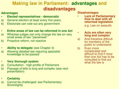 advantages and disadvantages of parliamentary system