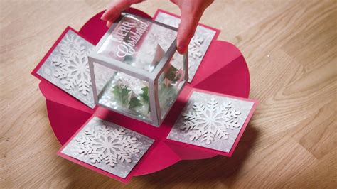 Holiday Exploding Box Card | Exploding box card, Exploding gift box, Diy exploding box