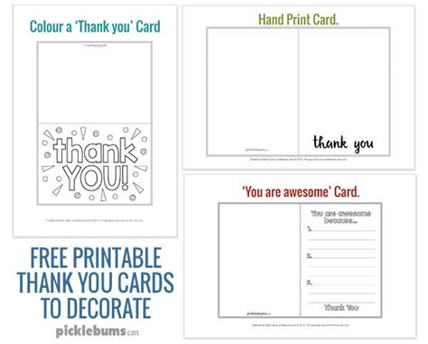 Printable Thank You Cards to Make With Your Kids | Printable thank you cards, Thank you cards ...