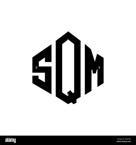 SQM letter logo design with polygon shape. SQM polygon and cube shape ...