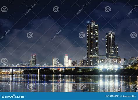 The night view of Seoul stock image. Image of city, landscape - 251201881