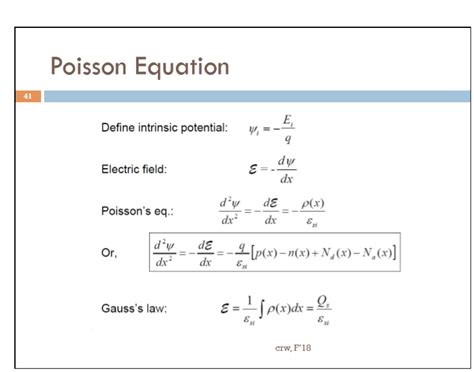 Solved Poisson Equation 41 Define intrinsic potential: | Chegg.com