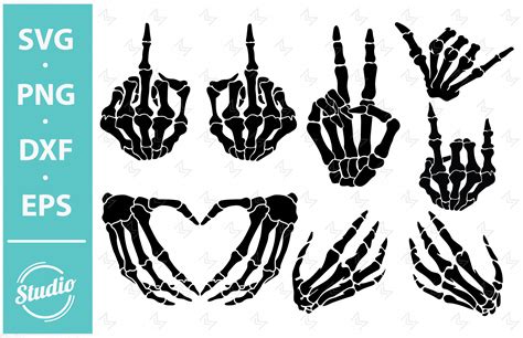 Skeleton Rock Hands Svg, Rock and Roll Graphic by Design Studio · Creative Fabrica