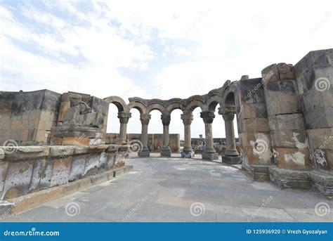 Ruins of Zvartnots Cathedral Ejmiatsin, Armenia Stock Photo - Image of ...