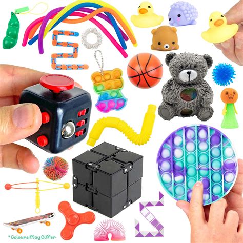 Buy Sensory Fidget Toys Pack - 27 Piece Mystery Box Fiddle Toys Set - Stress, Anxiety , Autism ...