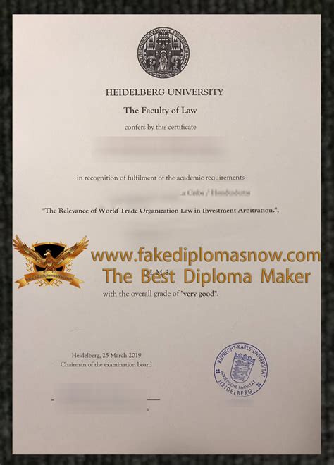 Is it possible to buy a realistic Heidelberg University diploma for a job