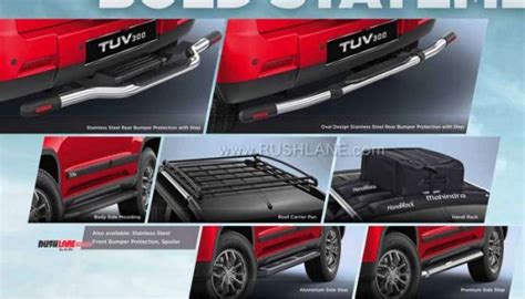 2019 Mahindra TUV300 official accessories detailed via brochure