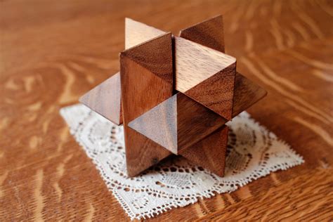 How to Solve a 6-Piece Wooden 3D Puzzle Star | Our Pastimes