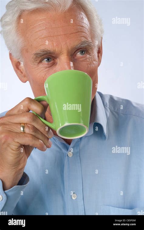 Man Drinking Coffee Stock Photo - Alamy