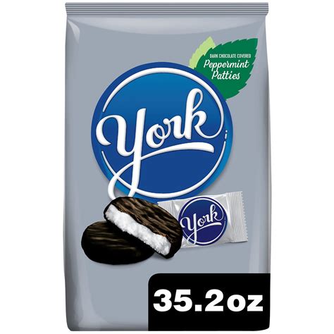 York Dark Chocolate Peppermint Patties Candy, Party Pack 35.2 oz ...