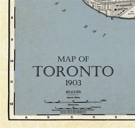 Old Map of Toronto Canada 1903 Vintage Map Wall Map Print - VINTAGE MAPS AND PRINTS