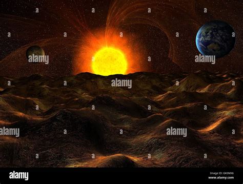 space moon surface Stock Photo - Alamy